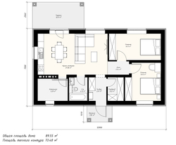 Проект Дома 89,55 кв. м К-76