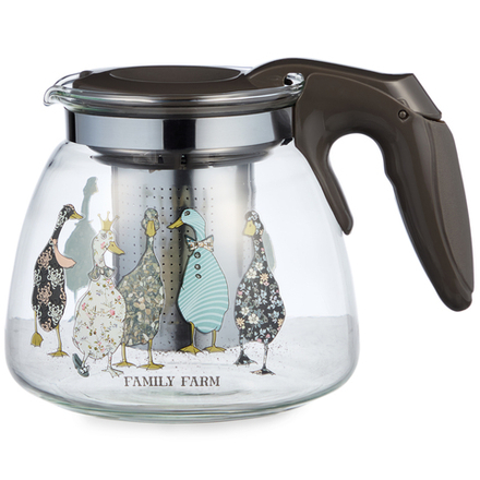 ЗАВАРОЧНЫЙ ЧАЙНИК AGNESS С ФИЛЬТРОМ "FAMILY FARM" 900 МЛ.