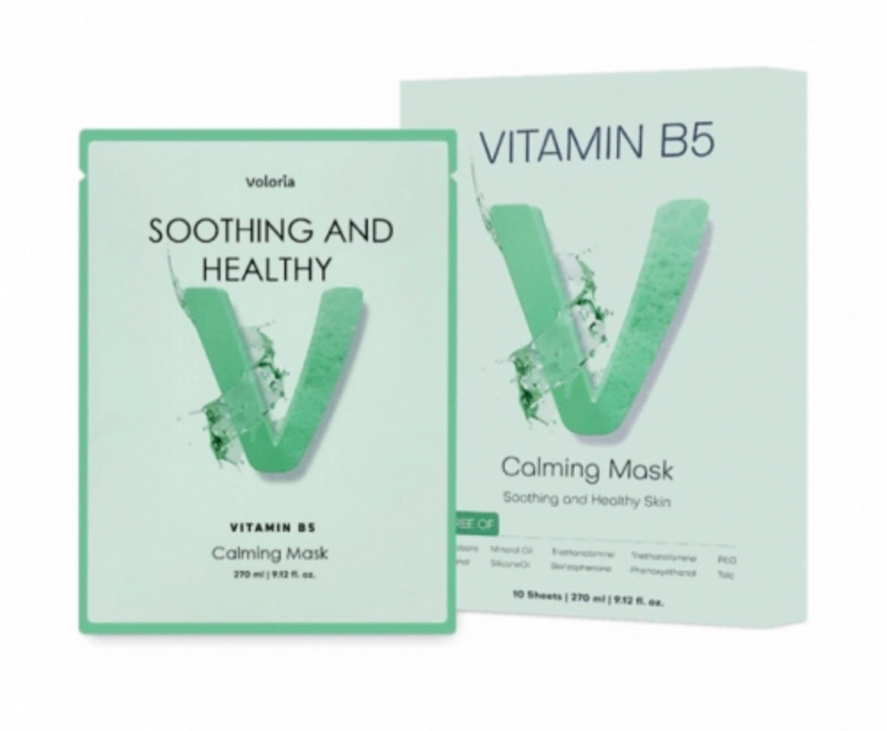 Маска тканевая с витамином В5 Voloria Vitamin B5 Calming Mask, 27 мл