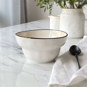 Салатник Latte 750 мл, 15,5 см, ручная работа, фарфор