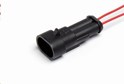 Разъем 2-контактный штыревой, с проводами сечением 0,5 кв.мм, Iveco, ответ.часть AX-331 (CARGEN)