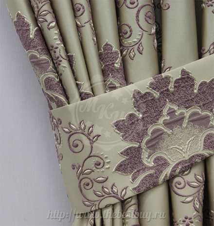 Штора для гостиной: Элина (S063-6) - 200х260 см. - сиреневый