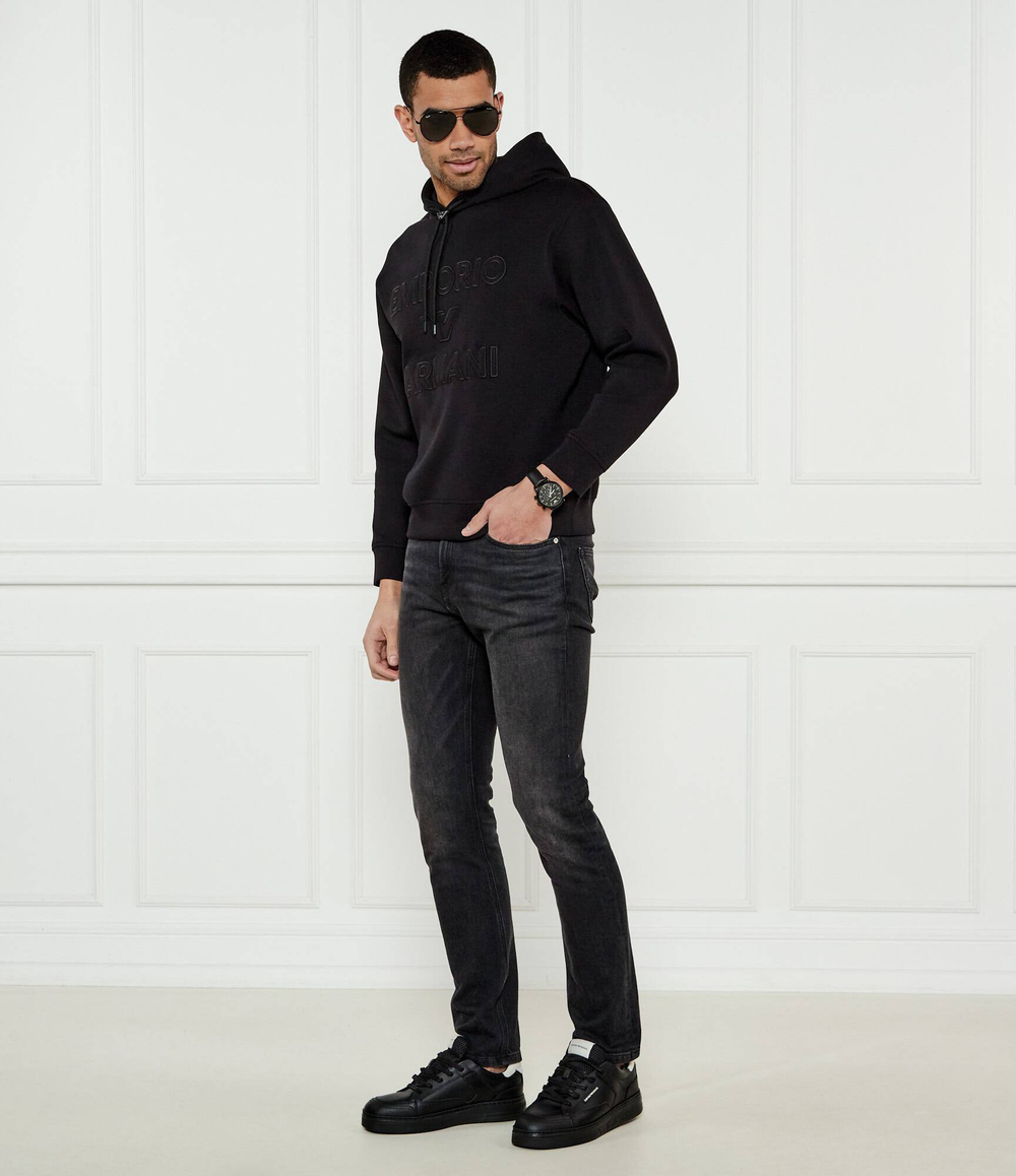 Кожаные кроссовки Emporio Armani - черный(X4X568 XN162)