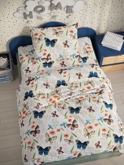 Наволочка комплект 2шт перкаль Сказка "Летний день" 40x60 см на молнии