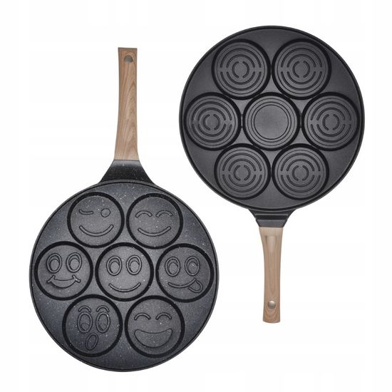 Сковорода для оладий 26 см. Kamille КМ 4214 смайлики