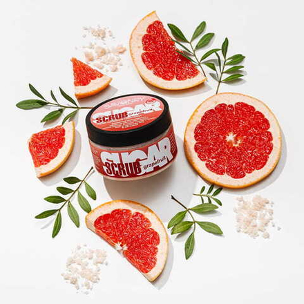 SAVONRY Скраб сахарный для тела ГРЕЙПФРУТ (grapefruit, с эфирным маслом грейпфрута), 300г