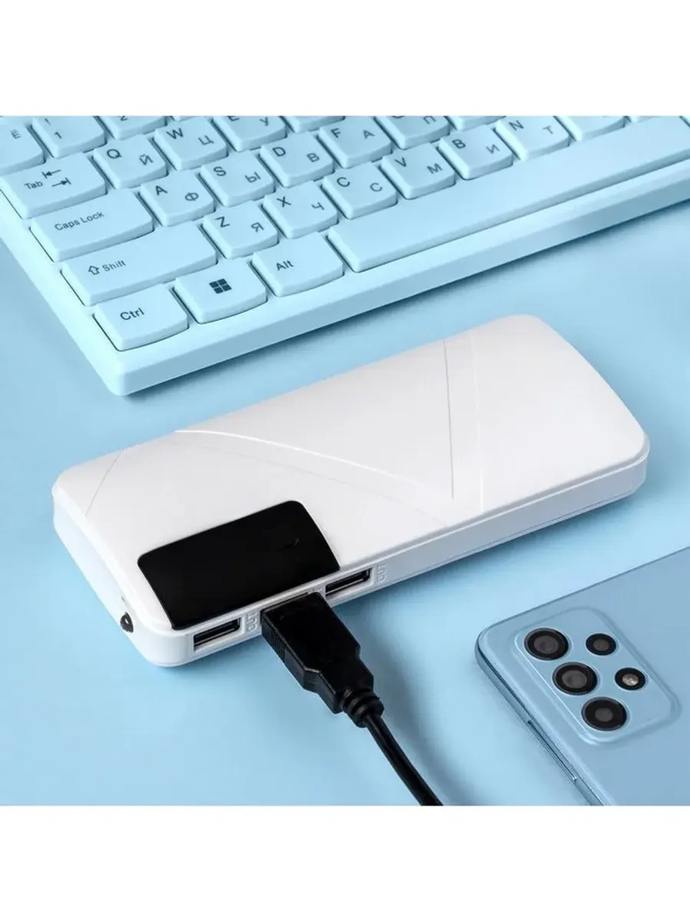 Внешний аккумулятор Luazon модель PB-05, 6000 мАч, 3хUSB, 2