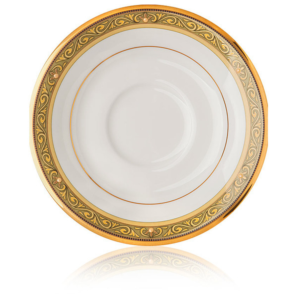 Блюдце для чашки чайной Noritake Церемония золотой кант 15.5см