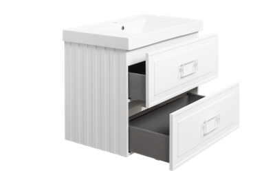 Тумба под раковину La Fenice Cubo Bianco TWIN белый 80 FNC-01-CUB-B-80-2