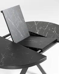 Стол раздвижной Vashti 120-160 см черная керамика