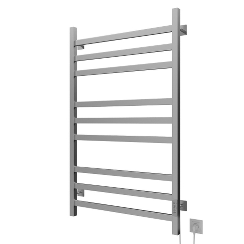 Полотенцесушитель MIXLINE FAVORITE  80х50 г2 (таймер,499 Вт,9 перекладин) электрический МАТОВЫЙ ХРОМ