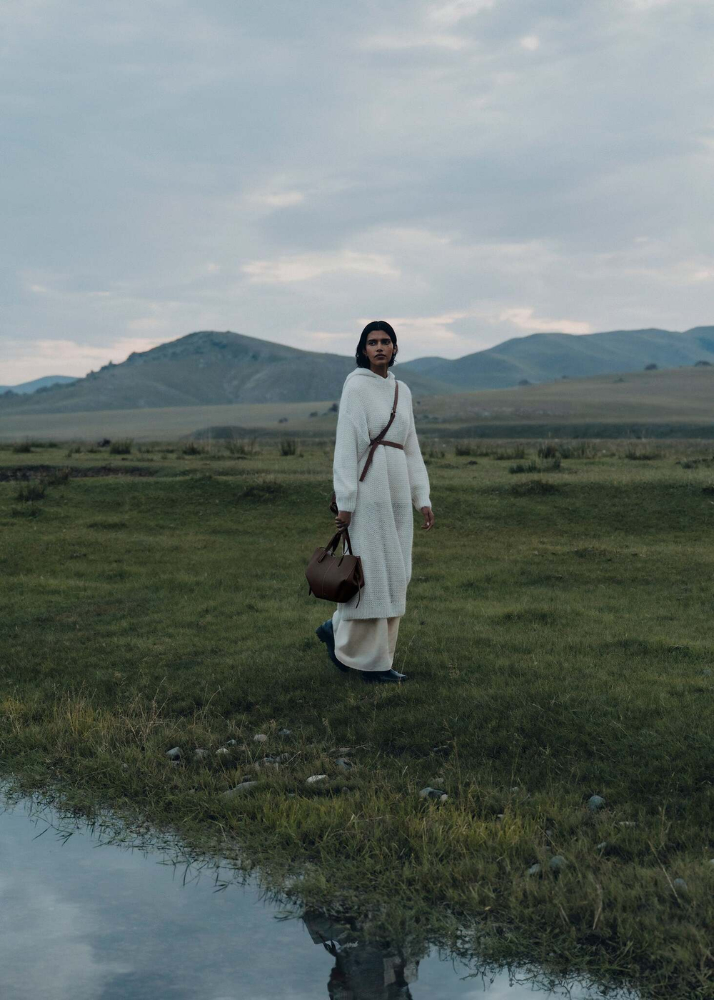 Сумка Polene Cyme Mini EDITION TEXTURED EBONY