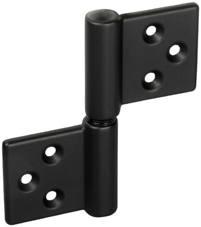 Петля карточная Morelli CH-R 85X82 B с круглой осью разобранная, черная  (2шт-36кг, 3 шт-45кг)