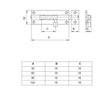 Шпингалет Апекс DB-05-50-G золото