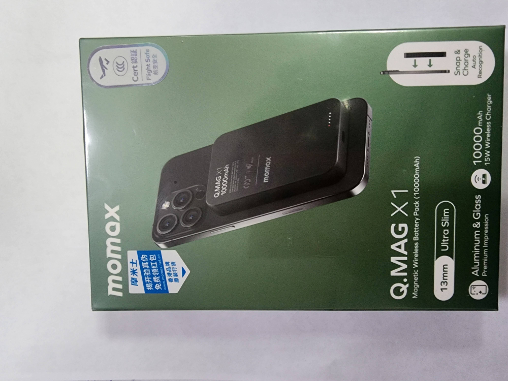 Портативный акк. Momax 1000mah Q.MAG X1 (Черный)
