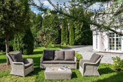 "Гляссе" лаунж-зона из искусственного ротанга, цвет бежевый