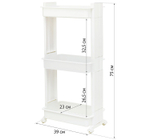 Стойка на колесах широкая (3 секции) М2733, белый