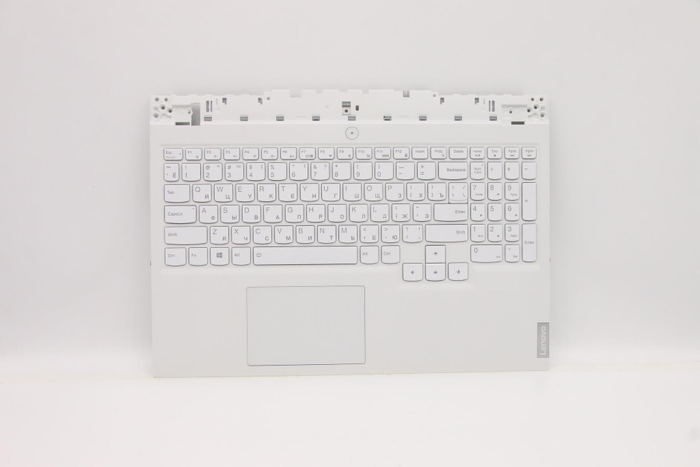 Верхняя панель с клавиатурой (топкейс) для ноутбука Lenovo Legion 5-15ITH6. раскладка - русская, с подсветкой, белая (5CB1D12379), оригинал
