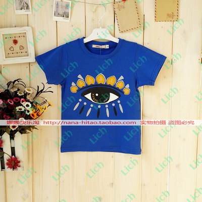 Футболка однотонная с принтом глаза