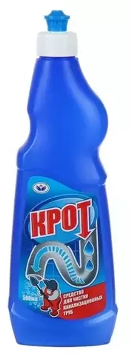Крот гель для прочистки труб, 0.5 л