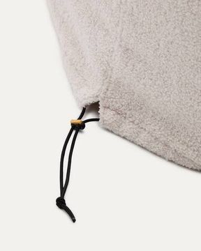 Чехол на пуф Kaeli из экрю букле Ø 60 см