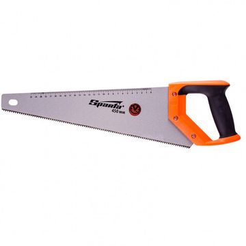 Ножовка SPARTA по дереву,450 мм,7-8 TPI, зуб-2D, каленый зуб, линейка, двухкомпонентная рукоятка// 235025