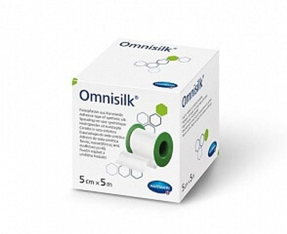Omnisilk 5 см х 5 м,1 шт/Омнисилк - пластырь из искусственного шелка, без еврохолдера