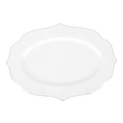 Блюдо " " 35х25,7х2,5см с золотой окантовкой (min6) (фарфор) (без упаковки)