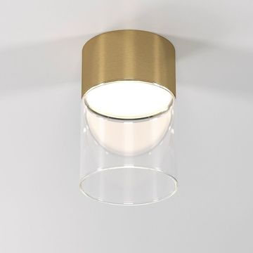 Светильник потолочный светодиодный 10W 4000К латунь/прозрачный 25047/LED Elektrostandard