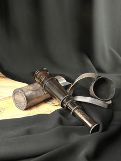 Nautical Подзорная труба в кожаном футляре