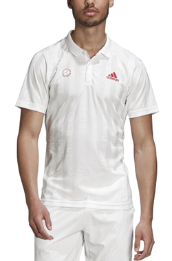Теннисное поло Adidas Freelift Polo ENG M - white/scarlet