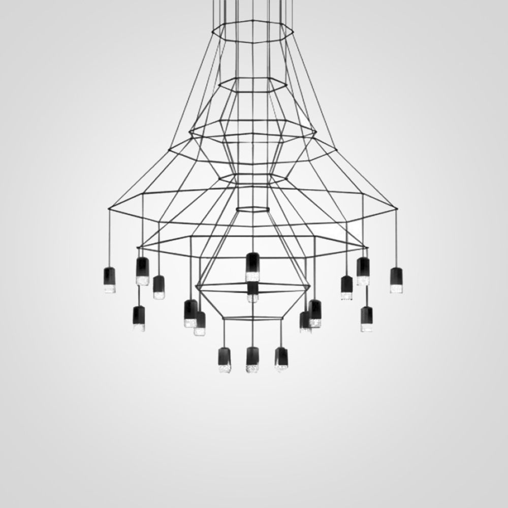 Люстра Via Wireflow Chandelier polyhedral 0315 Suspension lamp