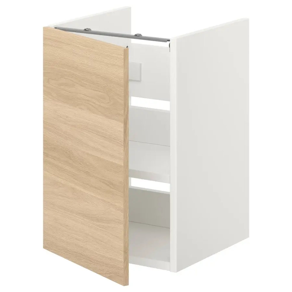 Тумба под умывальник - ENHET  IKEA/ ЭНХЕТ ИКЕА, 40x42x60 см, бежевый/белый