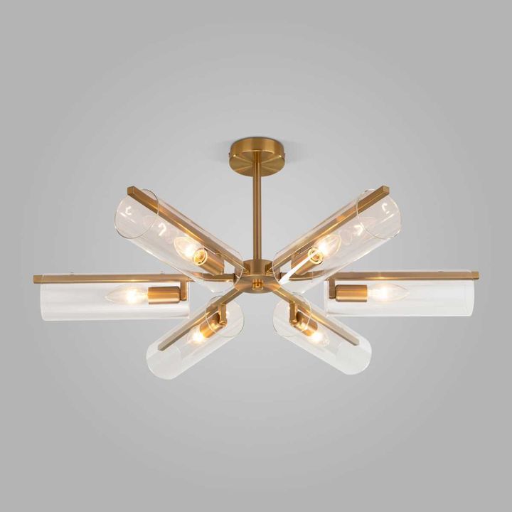 Потолочная люстра Eurosvet Trompeta 70144/6 латунь