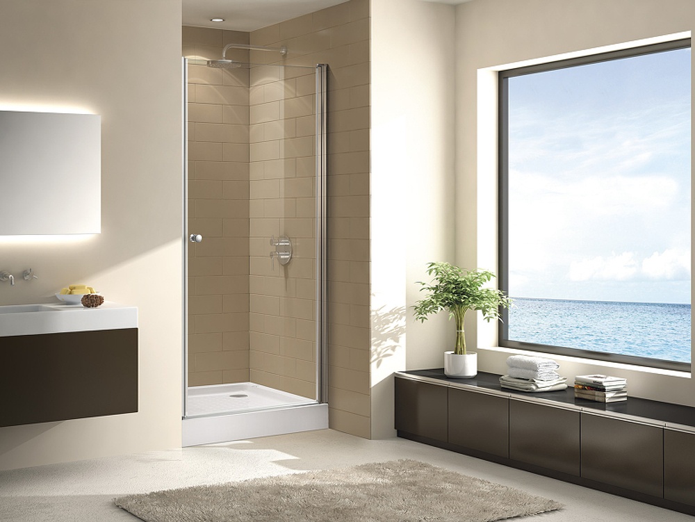 Душевая дверь Cezares Eco 80 ECO-O-B-1-80-C-Cr профиль Хром стекло прозрачное