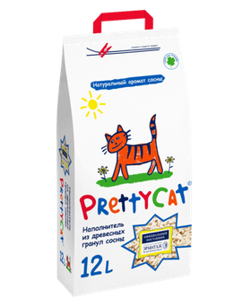 PrettyCat Древесный наполнитель "Wood Granules" 4кг (12 л) (27022)