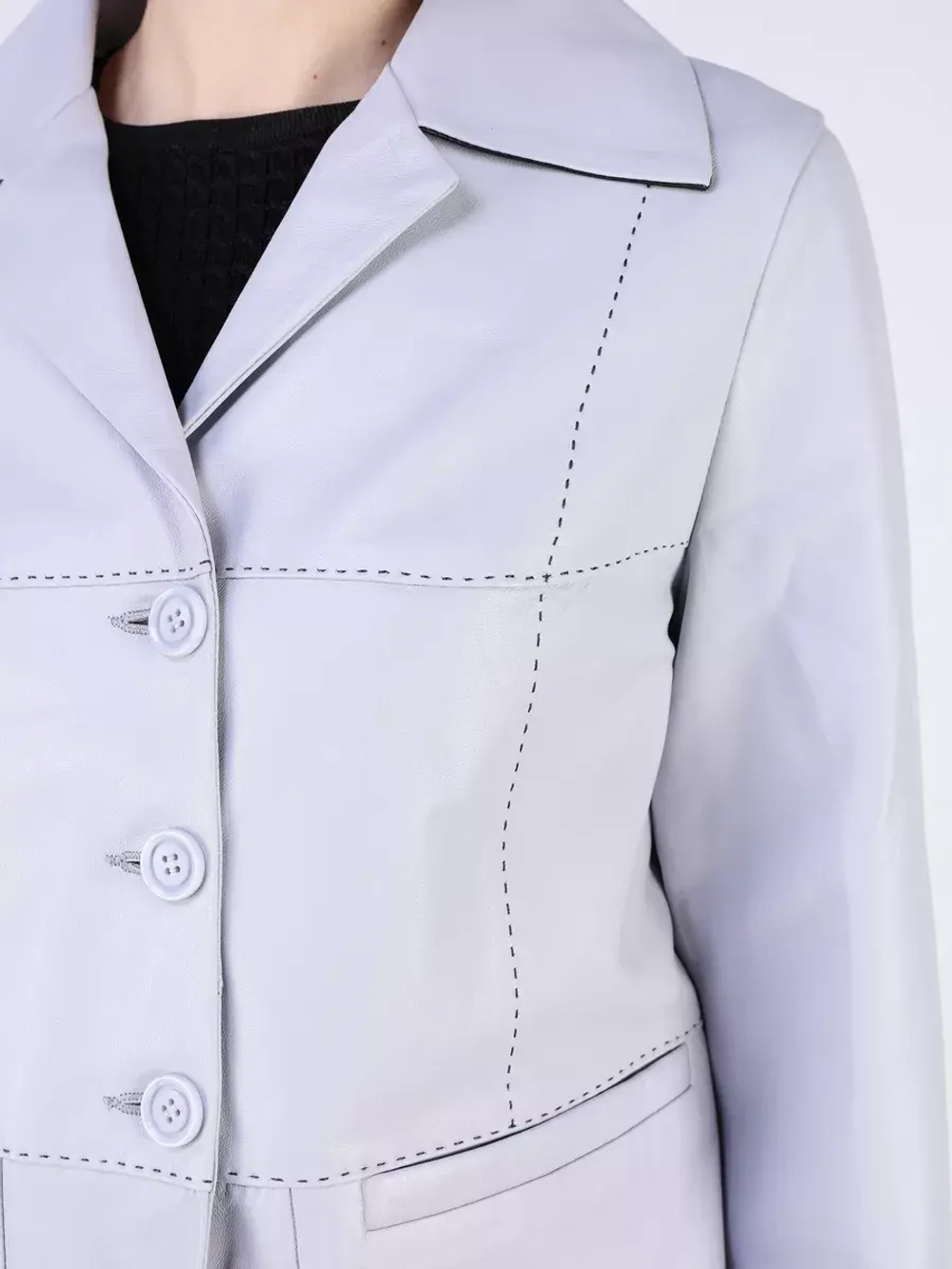 Кожаная куртка демисезонная пиджак