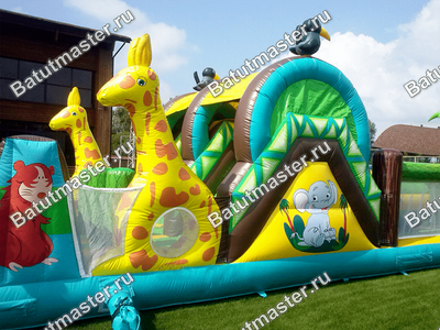 Батут "На прогулке с жирафами"