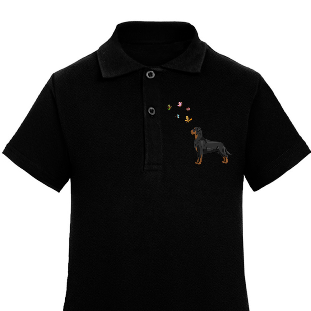 Поло "Ротвейлер и бабочки"