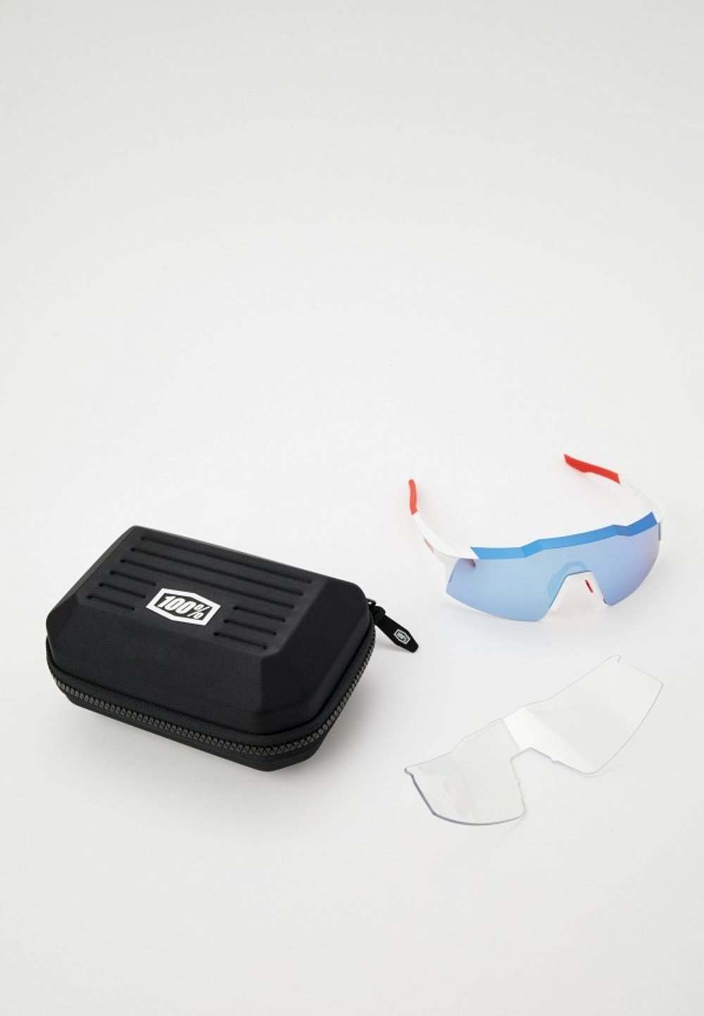 Спортивные очки 100% Speedcraft SL / Total Energies Team Matte White/ / Metallic HiPER Blue ML Mirror Lens