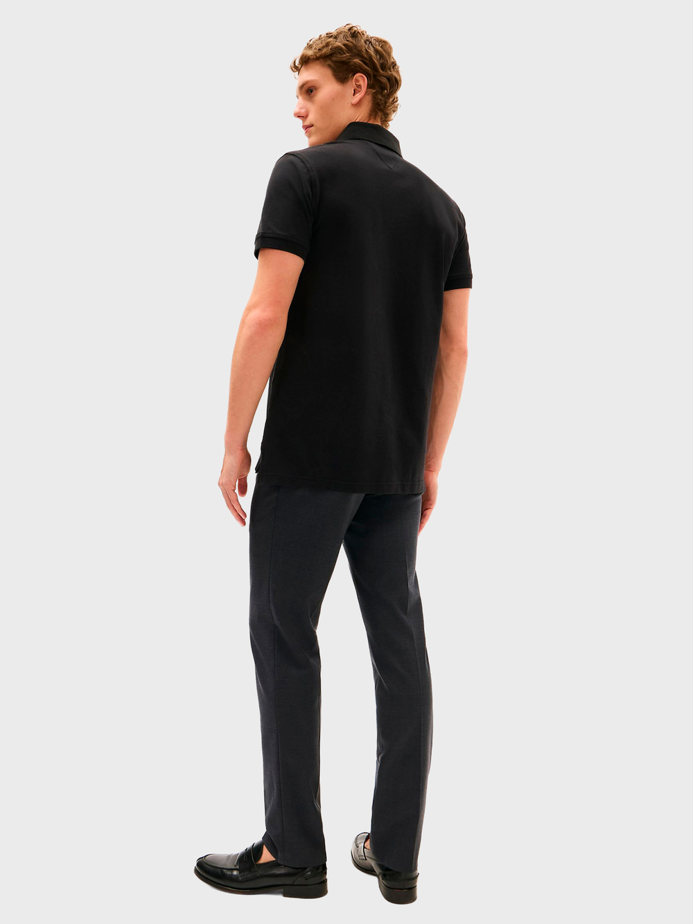 Поло Tommy Hilfiger Regular Fit Stretch Black