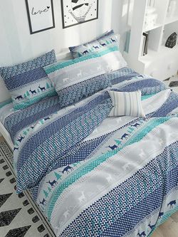 Постельное белье Сказка "Скандинавия" 2-спальный Наволочка 50х70 см 2 шт Простынь 240х215 см Пододеяльник 175х215 см, перкаль