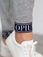 Спортивные брючки с брендированными манжетами (Размер: L) (Цвет: серый)