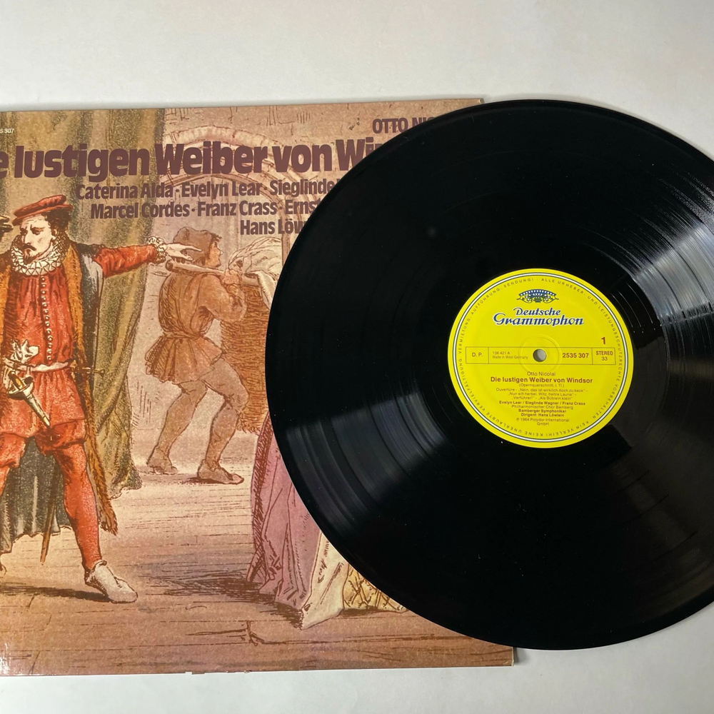 Винтажная виниловая пластинка LP Опера Виндзорские Проказницы Otto Nicolai, Caterina Alda, Die Lustigen Weiber Von Windsor (Германия 1978)
