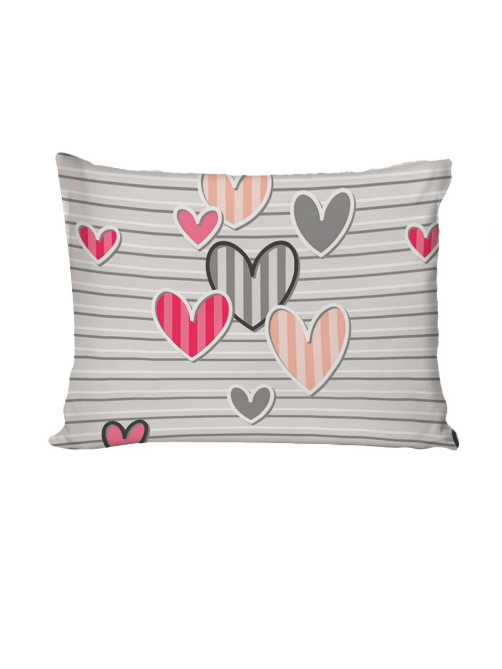 Постельное белье бязь Сказка "Сердца" 1,5-спальный на молнии Наволочка 50х70 см 1 шт Простынь 150х215 см Пододеяльник 145х215 см