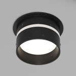 DK2404-BK Встраиваемый светильник влагозащ., IP 44, до 15 Вт, GU10, черный, алюминий