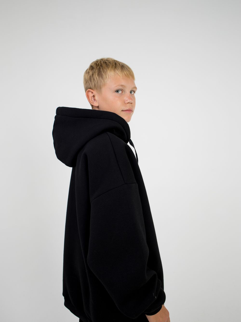 Худи оверсайз "УГОЛЬ" утепленное подростковое