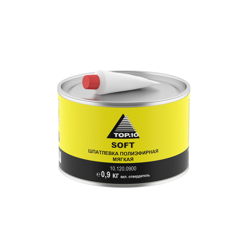 Полиэфирная шпатлевка TOP.10 SOFT (0.9 кг, вкл. отвердитель)