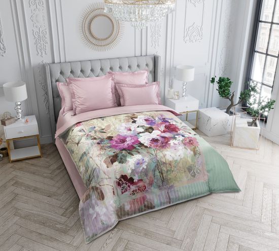 Евро комплект постельного белья Солнечный день сатин