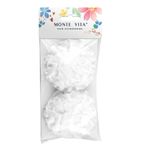 Банты для волос НАБОР 2 шт., 10 см на резинке, белый, АССОРТИ, MONTE VITA, 457122